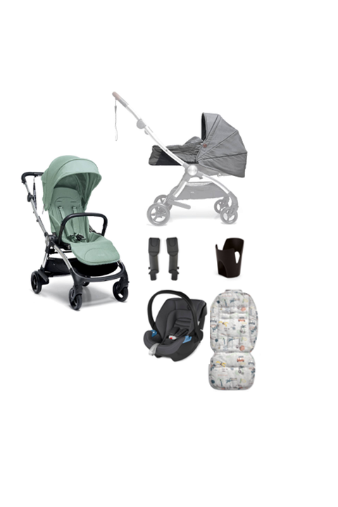 Airo 6 Piece Grey Essentials Bundle with Grey Aton Car Seat - Mint  image number 1
